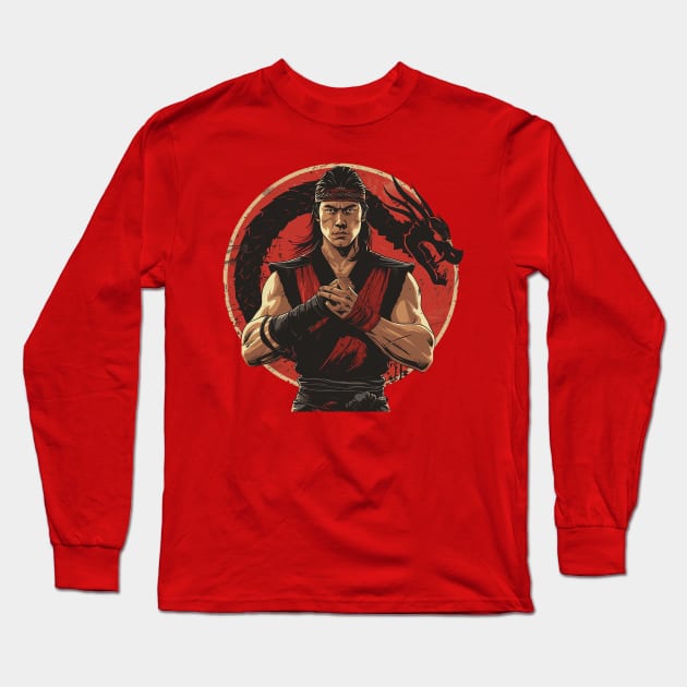 liu kang Long Sleeve T-Shirt by peterdoraki